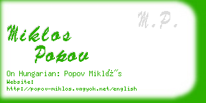miklos popov business card
